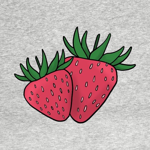 Stawberry hand drawn fruits summer by Mesyo